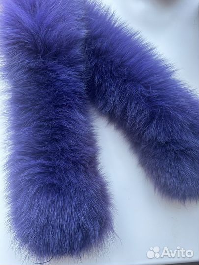 Мех натуральный крашенный песец чернобурка