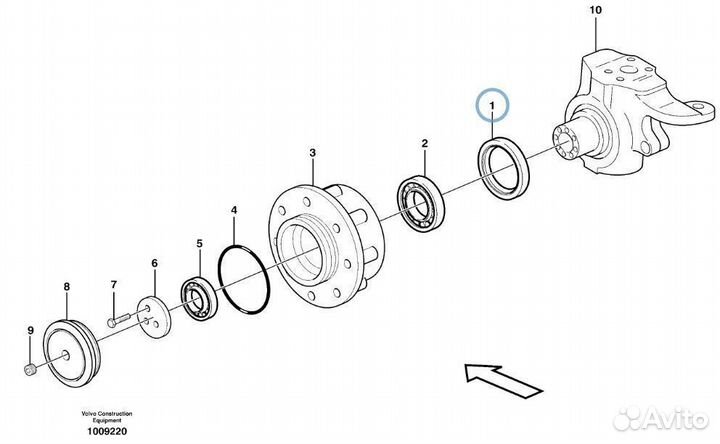 3694578M1 Сальник ступицы экскаватор погрузчик