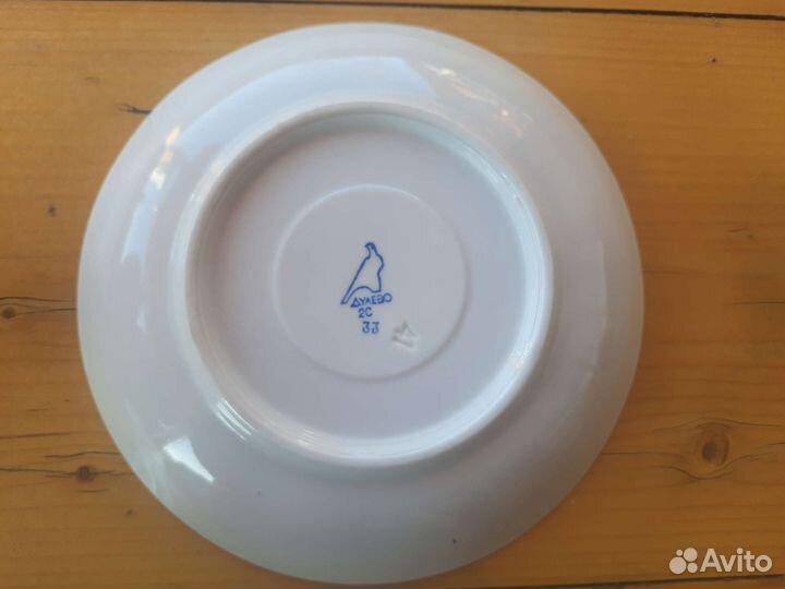 Чайные чашки с блюдцами, сахарница, Дулево СССР