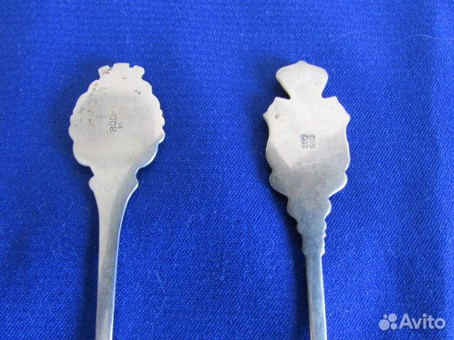 Ложечки, серебро 800 пробы. Европа