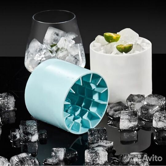 Форма для льда силиконовая с крышкой