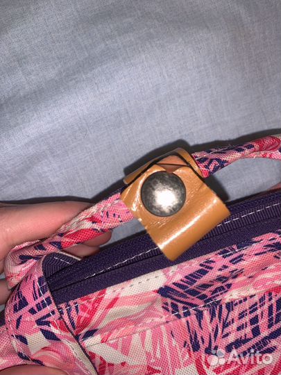 Рюкзак розовый с принтом