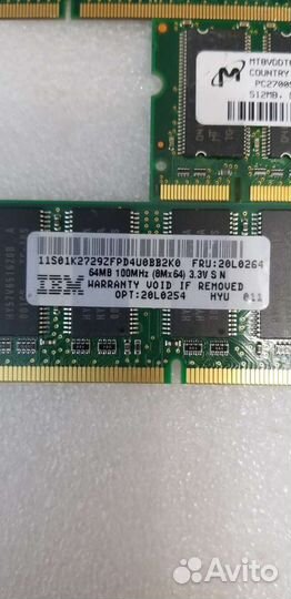 Ddr1 sdram 512мб для ноута