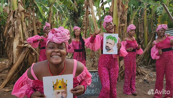 Поздравление от негров из Африки за 1 день