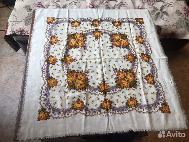 Платок шерстяной 72х72 Павловский Посад