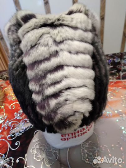 Шапочка из шерсти кролика