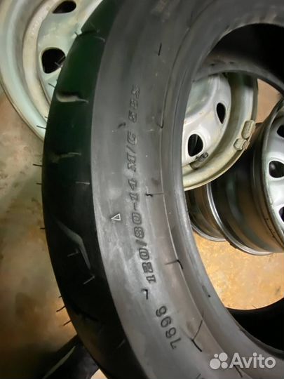 Новая передняя покрышка Dunlop 120/80 R14