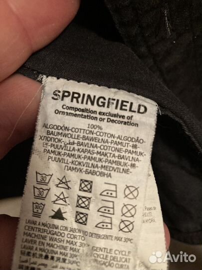 Рубашка муж springfield M черная