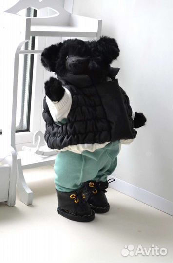 Стильный мишка в технике тедди