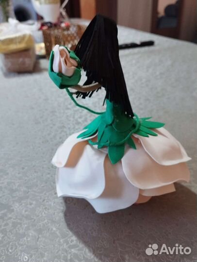 Поделка, кукла с розой ручная работа