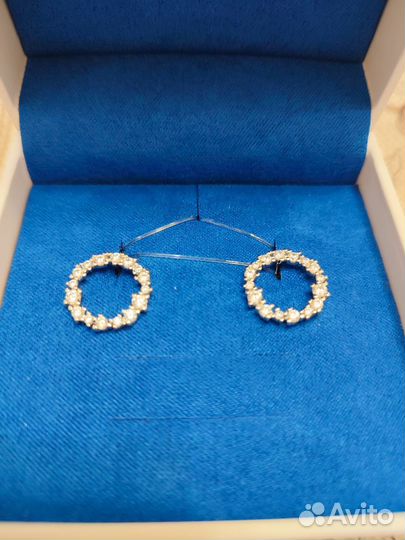 Серьги гвоздики серебро