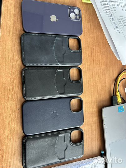 Чехол на iPhone 14 кожаный