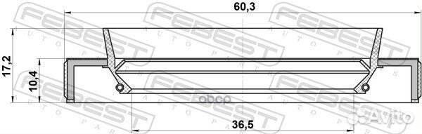 Сальник привода 95HBY-38601017X Febest