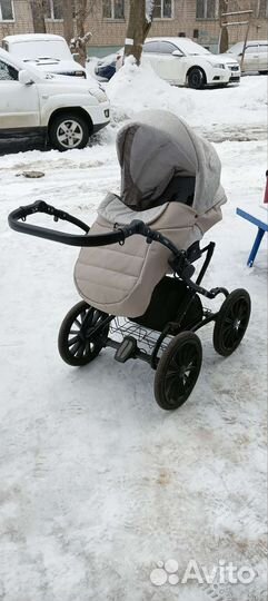 Коляска 2 в 1 indigo эко кожа