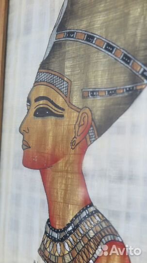 Картина на папирусе Египет Нефертити