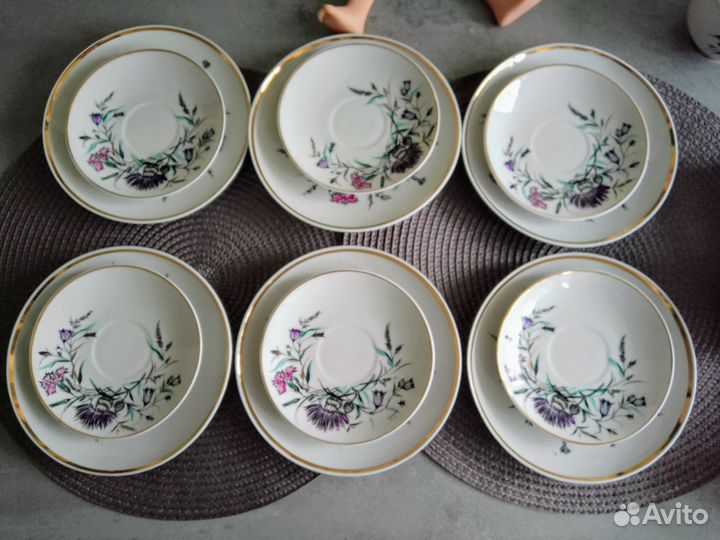 Чайные пары советский фарфор СССР лфз