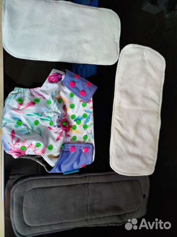 Многоразовый подгузник с вкладышами (все новое) не