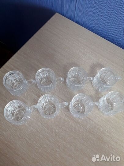 Пивная кружка СССР хрустальная 8шт