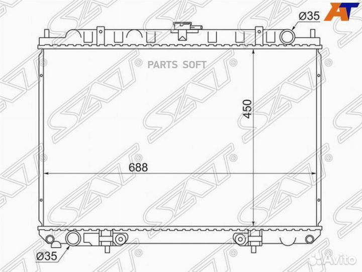 Радиатор Nissan Serena 99-05 / Bassara 99-03 / Lib