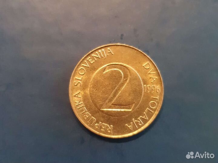 Монета Словения 2 Толара