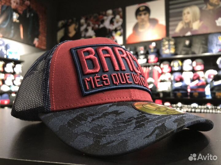 Бейсболка: Barcelona, Бордовый-Синий