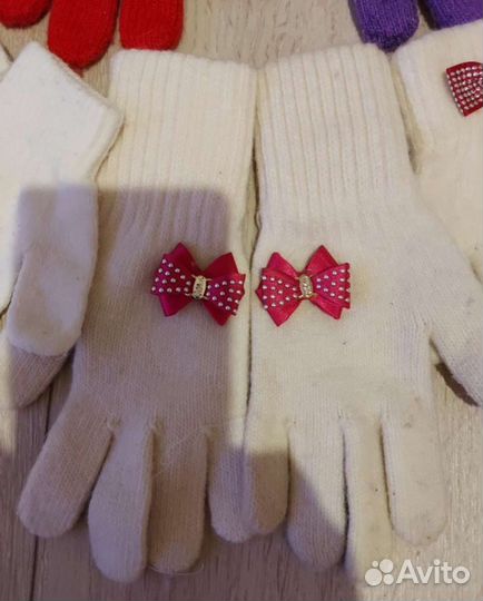 Перчатки для девочки на рост от 104 до 128