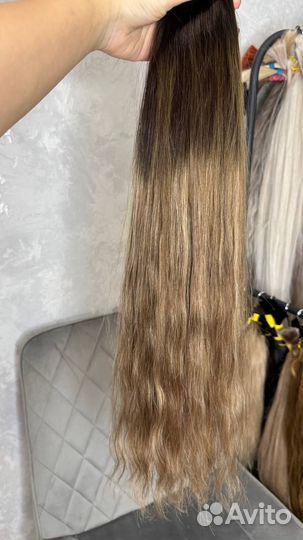 Волосы натуральные 60см омбрэ
