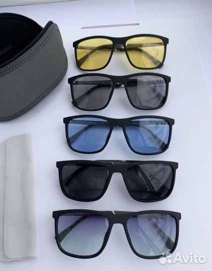 Очки emporio armani синие поляризационные