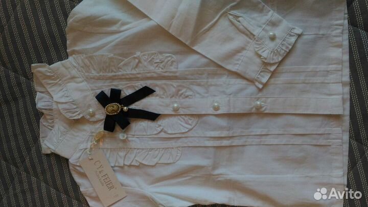 Блузка белая нарядная в школу