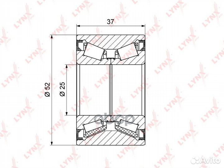 Комплект подшипника ступицы колеса зад лев