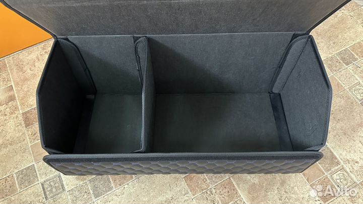 Большой Органайзер в багажник Эко-кожа Премиум син