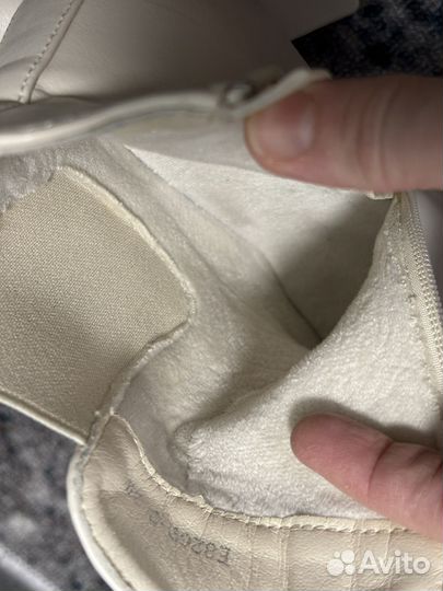 Полусапоги женские в стиле 70х молочные 38