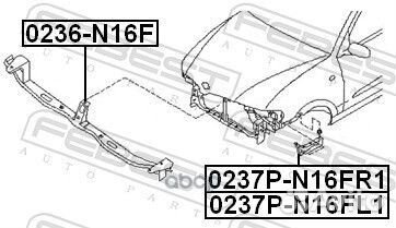 Усилитель бампера переднего (nissan almera N16