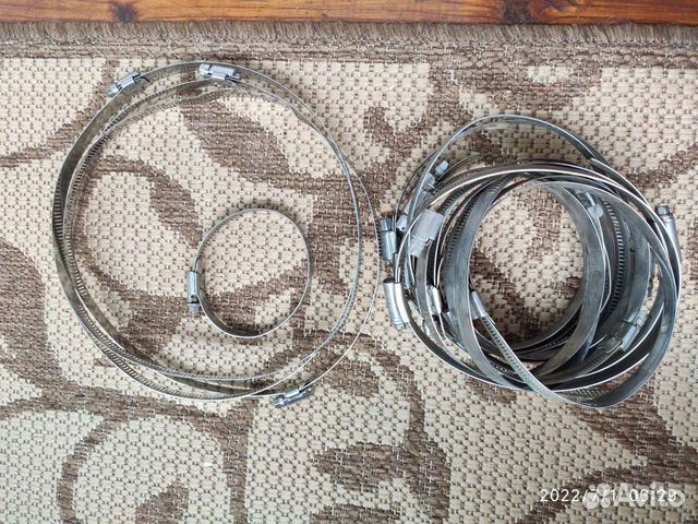 Хомуты металлические винтовые большие размеры