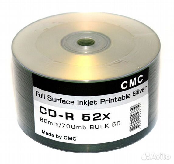 Диск CMC CD-R 80 52X NO brand bulk зеркало