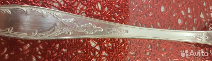 6 десертных ложек мельхиор 