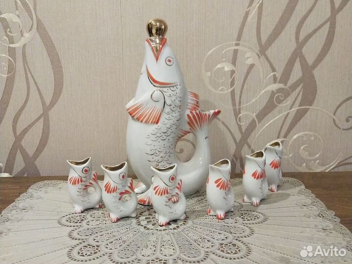 Коньячный набор рыбки СССР