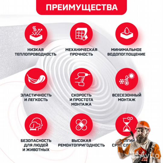 Утеплитель Тепофол Classic 60мм