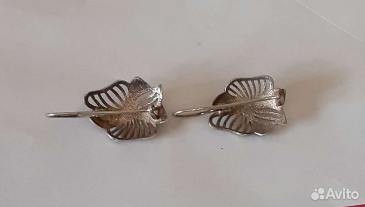 Серьги серебро 925 звезда. СССР