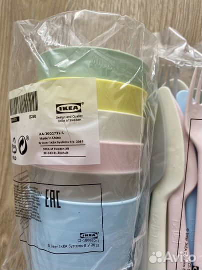 Детская посуда Икеа Калас (набор)