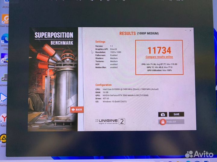 Ноутбук asus Core i5-9/ RTX 2060 6Gb/ SSD+HDD