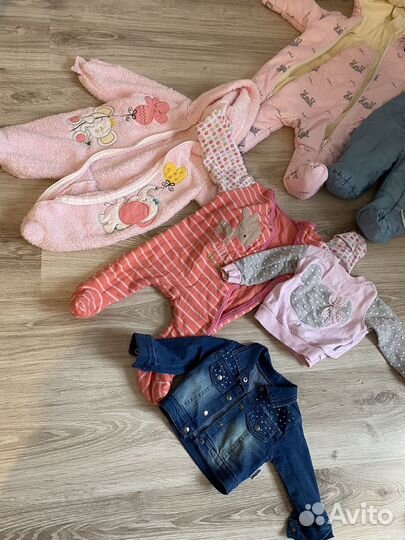 Вещи пакетом на девочку от 3 до 6 мес)
