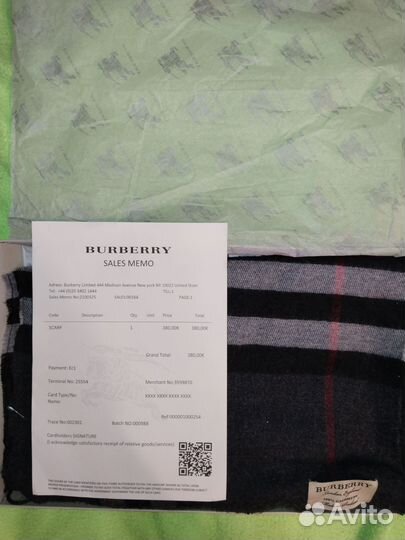 Шарф burberry