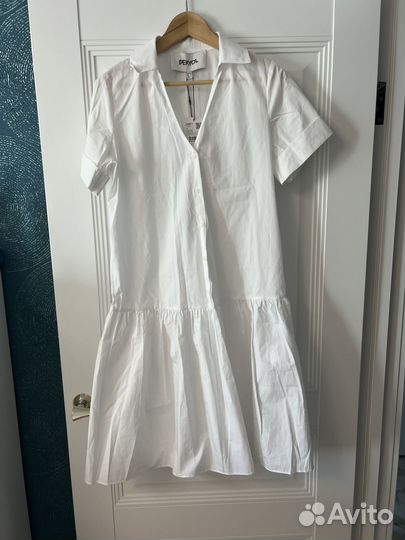 Белое платье рубашка Ipekyl 44 46 новое