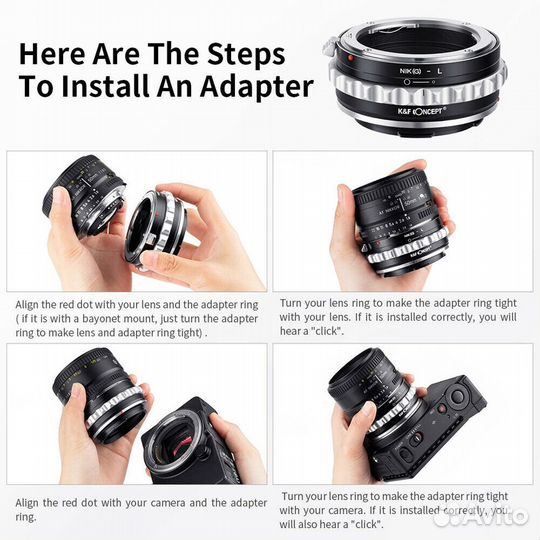 Адаптер K&F Concept Nikon G - L новый