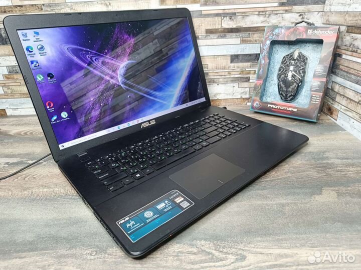 Большой asus 17 на A8-7410/две видеокарты