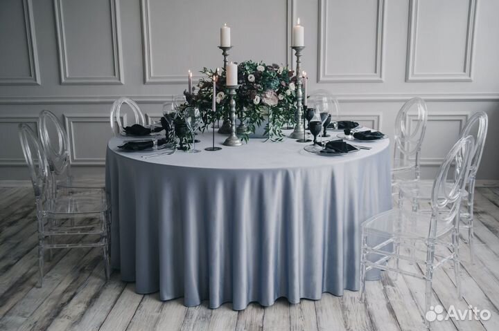 Скатерть круглая сиреневая