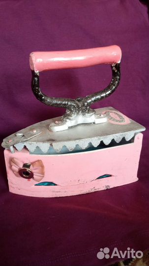 Утюг угольный старинный шкатулка артель,Кирова