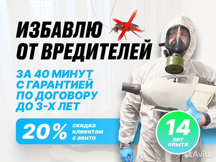 Дезинфекция от тараканов с гарантией