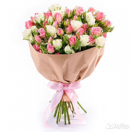 Букеты из кустовых роз, орхидей, пионов